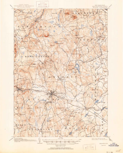 United States Geological Survey Milford, NH (1906, 62500-Scale) digital map