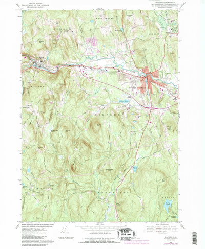 United States Geological Survey Milford, NH (1968, 24000-Scale) digital map