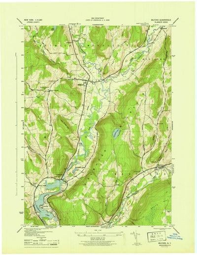 United States Geological Survey Milford, NY (1945, 31680-Scale) digital map