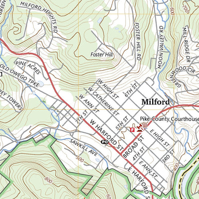 United States Geological Survey Milford, PA (2023, 24000-Scale) digital map