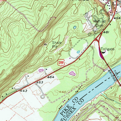 United States Geological Survey Milford, PA-NJ (1958, 24000-Scale) digital map