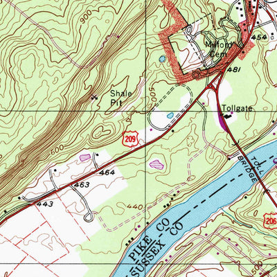 United States Geological Survey Milford, PA-NJ (1995, 24000-Scale) digital map