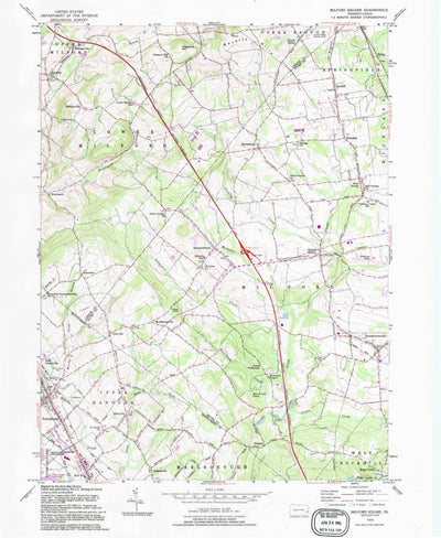 United States Geological Survey Milford Square, PA (1992, 24000-Scale) digital map