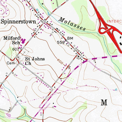 United States Geological Survey Milford Square, PA (1992, 24000-Scale) digital map