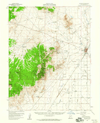 United States Geological Survey Milford, UT (1958, 62500-Scale) digital map