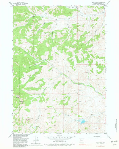 United States Geological Survey Milk Creek, WY (1956, 24000-Scale) digital map