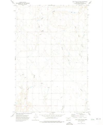 United States Geological Survey Milk River Coulee, MT (1972, 24000-Scale) digital map