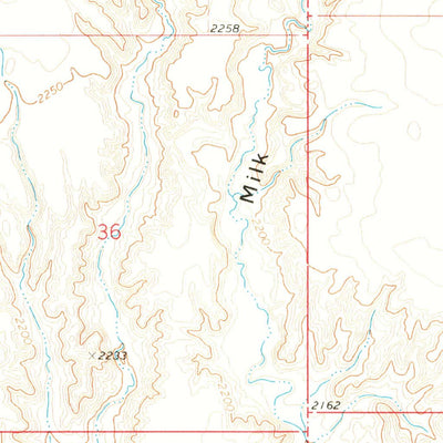 United States Geological Survey Milk River Coulee, MT (1972, 24000-Scale) digital map