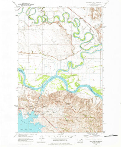 United States Geological Survey Milk River Hills, MT (1972, 24000-Scale) digital map