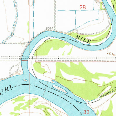 United States Geological Survey Milk River Hills, MT (1972, 24000-Scale) digital map