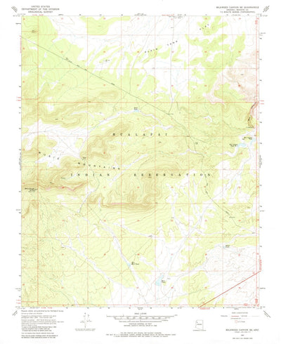 United States Geological Survey Milkweed Canyon SE, AZ (1967, 24000-Scale) digital map