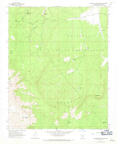 United States Geological Survey Milkweed Canyon SW, AZ (1967, 24000-Scale) digital map