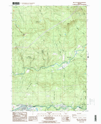 United States Geological Survey Mill City North, OR (1985, 24000-Scale) digital map