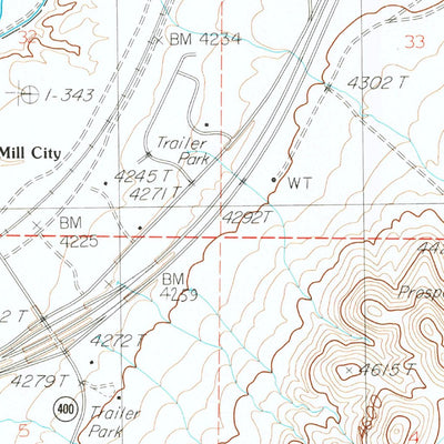 United States Geological Survey Mill City, NV (1987, 24000-Scale) digital map