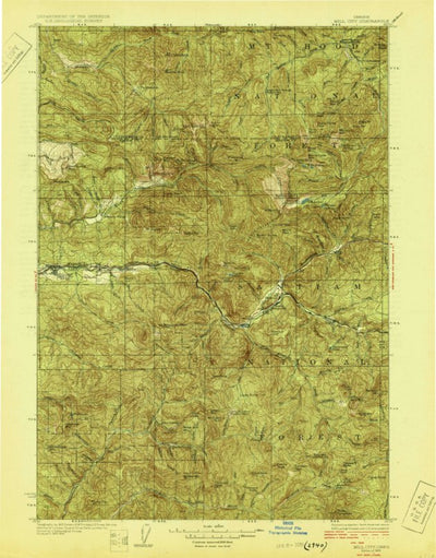 United States Geological Survey Mill City, OR (1929, 125000-Scale) digital map