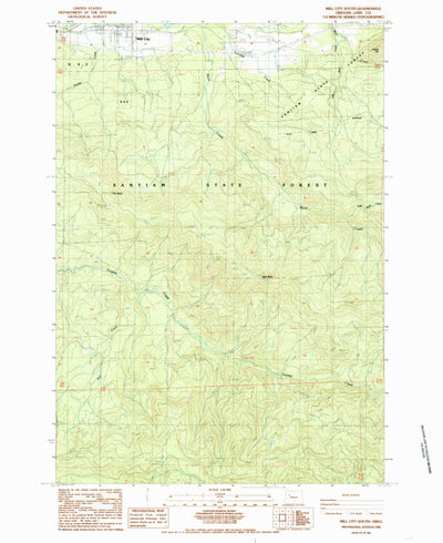 United States Geological Survey Mill City South, OR (1985, 24000-Scale) digital map