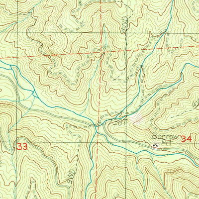 United States Geological Survey Mill City South, OR (1985, 24000-Scale) digital map