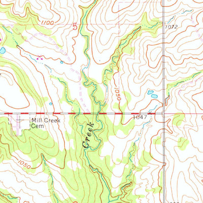 United States Geological Survey Mill Creek, OK (1963, 24000-Scale) digital map