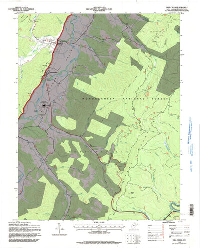 United States Geological Survey Mill Creek, WV (1995, 24000-Scale) digital map