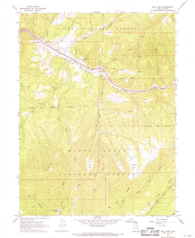 United States Geological Survey Mill Fork, UT (1967, 24000-Scale) digital map