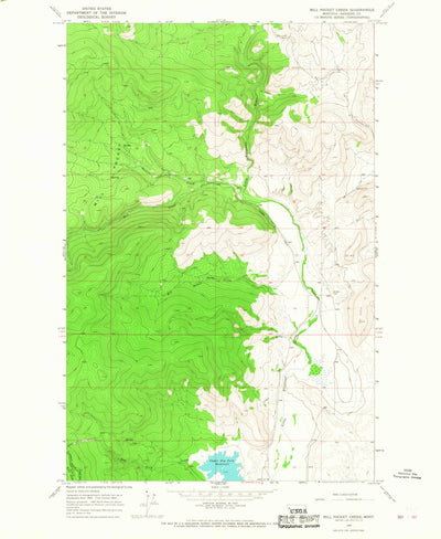United States Geological Survey Mill Pocket Creek, MT (1964, 24000-Scale) digital map