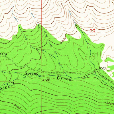 United States Geological Survey Mill Pocket Creek, MT (1964, 24000-Scale) digital map