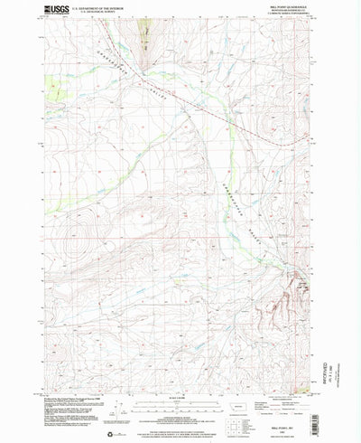 United States Geological Survey Mill Point, MT (1997, 24000-Scale) digital map