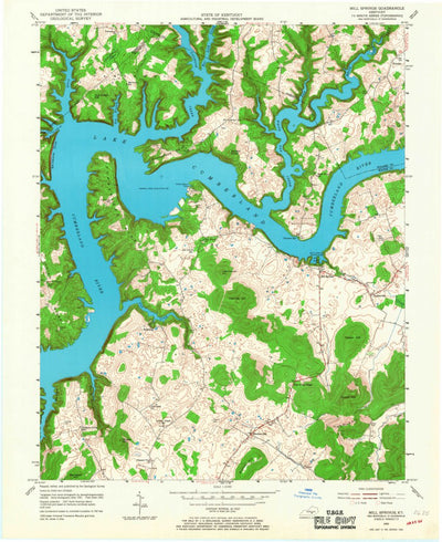 United States Geological Survey Mill Springs, KY (1953, 24000-Scale) digital map