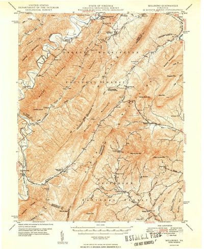 United States Geological Survey Millboro, VA (1949, 62500-Scale) digital map
