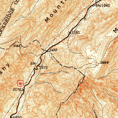 United States Geological Survey Millboro, VA (1949, 62500-Scale) digital map