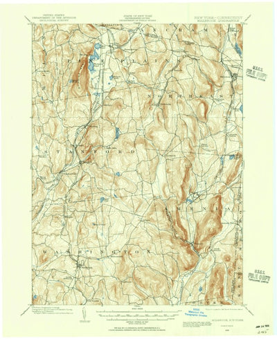 United States Geological Survey Millbrook, NY-CT (1899, 62500-Scale) digital map