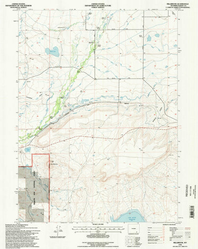 United States Geological Survey Millbrook, WY (1992, 24000-Scale) digital map