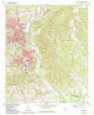 United States Geological Survey Milledgeville, GA (1972, 24000-Scale) digital map