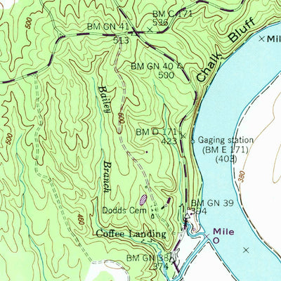 United States Geological Survey Milledgeville, TN (1949, 24000-Scale) digital map