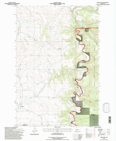 United States Geological Survey Millegan, MT (1995, 24000-Scale) digital map