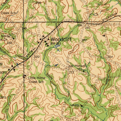 United States Geological Survey Millen, GA-SC (1943, 125000-Scale) digital map