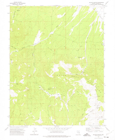 United States Geological Survey Miller Canyon, NV (1972, 24000-Scale) digital map