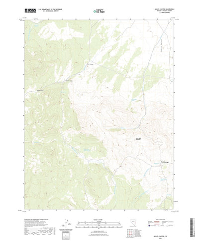 United States Geological Survey Miller Canyon, NV (2021, 24000-Scale) digital map