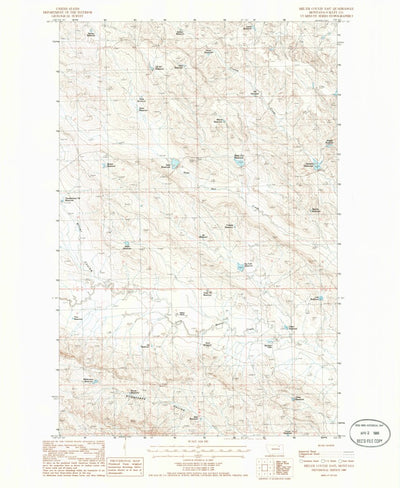 United States Geological Survey Miller Coulee East, MT (1985, 24000-Scale) digital map