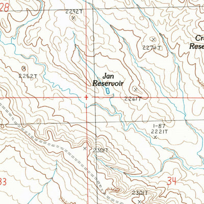 United States Geological Survey Miller Coulee East, MT (1985, 24000-Scale) digital map