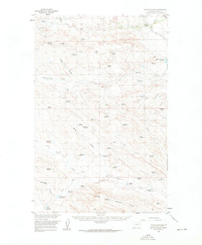 United States Geological Survey Miller Coulee, MT (1958, 62500-Scale) digital map