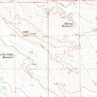 United States Geological Survey Miller Coulee, MT (1958, 62500-Scale) digital map