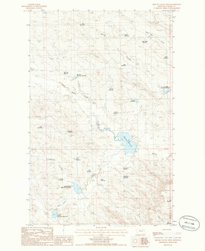 United States Geological Survey Miller Coulee West, MT (1985, 24000-Scale) digital map