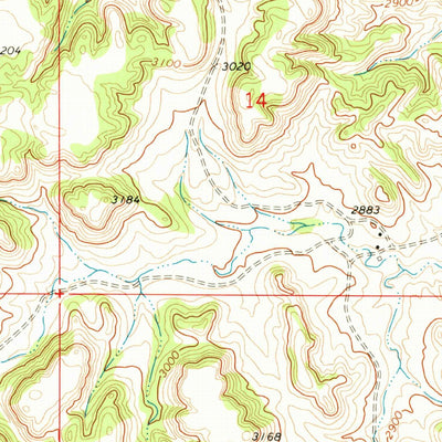 United States Geological Survey Miller Creek NW, MT (1969, 24000-Scale) digital map