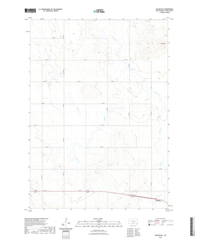 United States Geological Survey Miller Hill, SD (2021, 24000-Scale) digital map