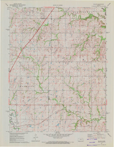 United States Geological Survey Miller, KS (1971, 24000-Scale) digital map