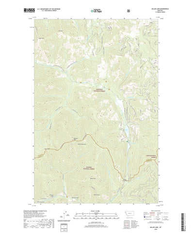 United States Geological Survey Miller Lake, MT (2020, 24000-Scale) digital map