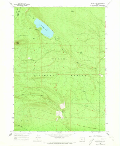 United States Geological Survey Miller Lake, OR (1967, 24000-Scale) digital map