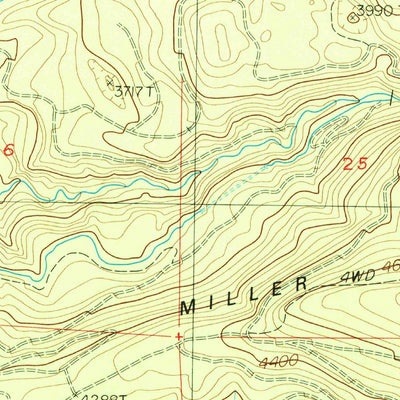 United States Geological Survey Miller Mountain, CA (1985, 24000-Scale) digital map