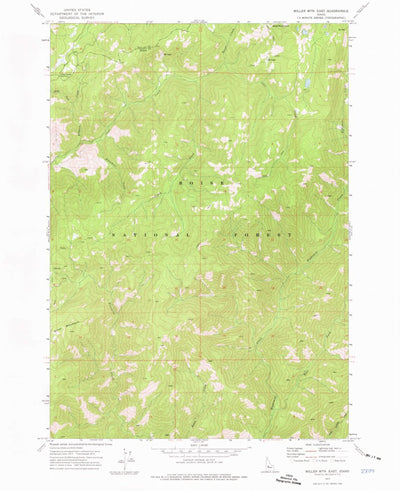 United States Geological Survey Miller Mountain East, ID (1972, 24000-Scale) digital map